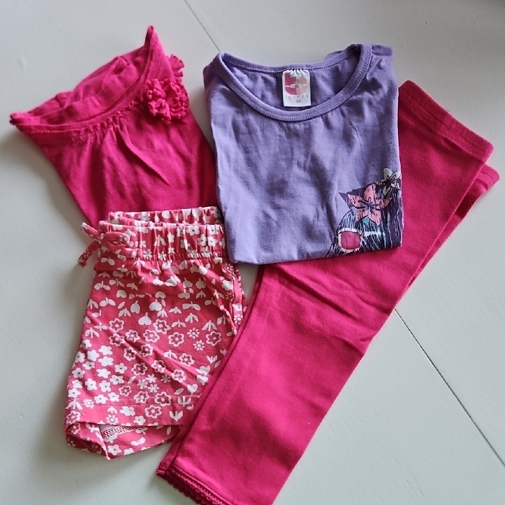 OshKosh B'gosh Pink and Purple Short Sleeve Tees